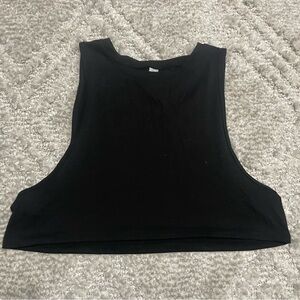 Cropped Black Workout Tank Size Small